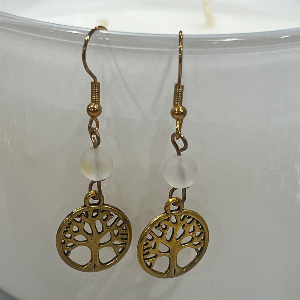 Elegant Gold Tree of Life Earrings